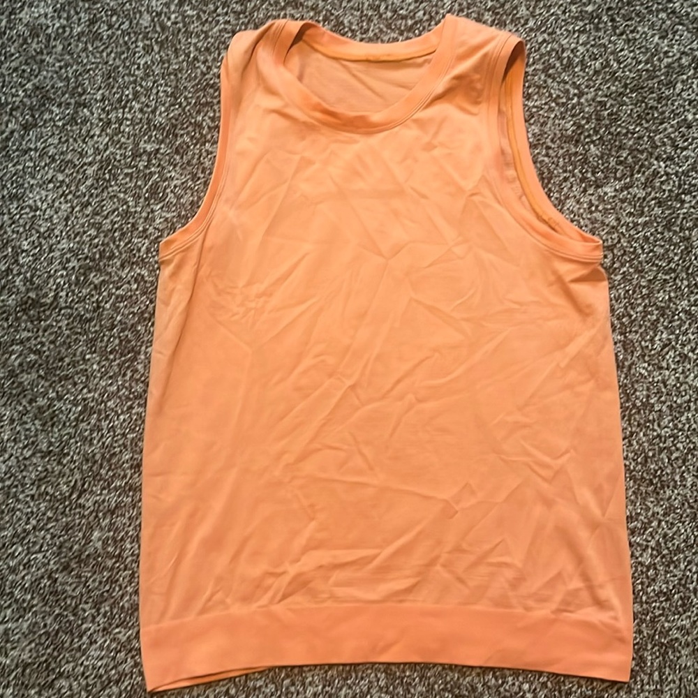 Lululemon Orange Muscle Shirt Tank Top